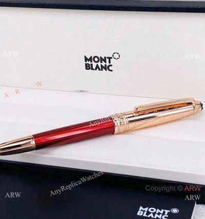 Mont Blanc Le Petit Prince Rollerball Pen Rose Gold Cap Replica Pens